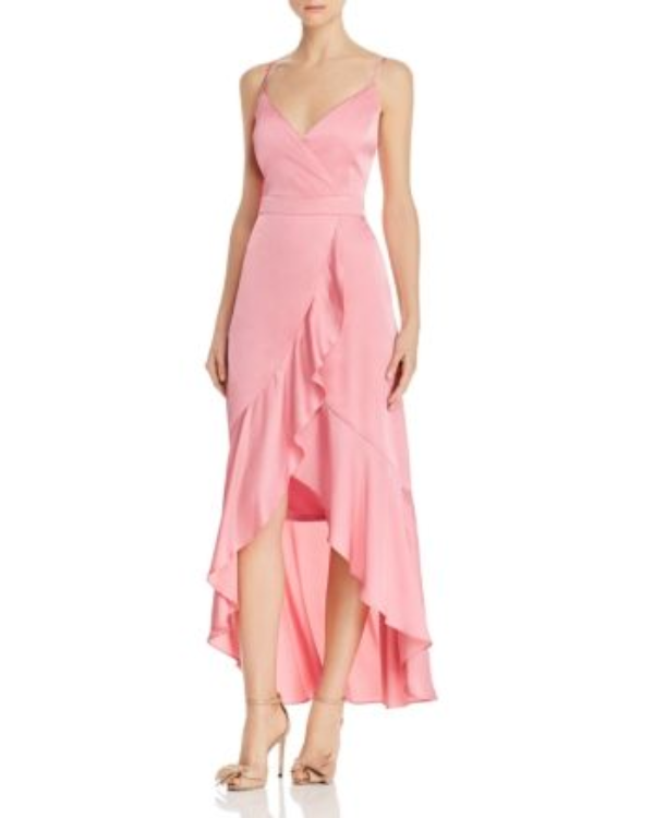 laundry by shelli segal ruched satin gown